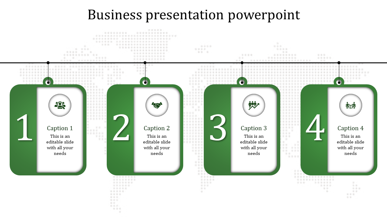 Business PowerPoint Template and Google Slides - Green